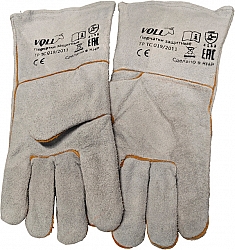Перчатки защитные рабочие спилковые для прочистки канализации Voll 1 пара