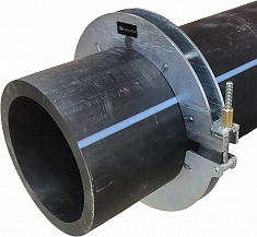 Применение механической скругляющей накладки для удаления овальности ПНД труб ПНДело Кругодел-630